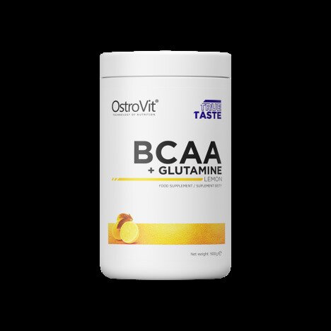 OstroVit BCAA + Glutamina pudra 500 grame (cu aroma de lamaie)